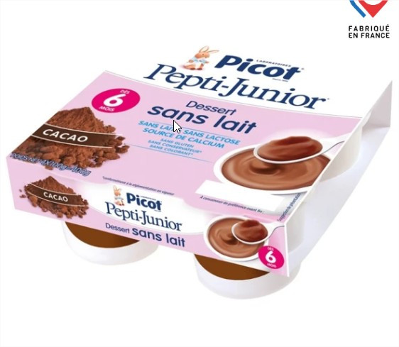 Picot Pepti Junior Dessert Sans Lait Dès 6 mois Cacao 4 pots  - Pharmacie Agnès Praden à Alès