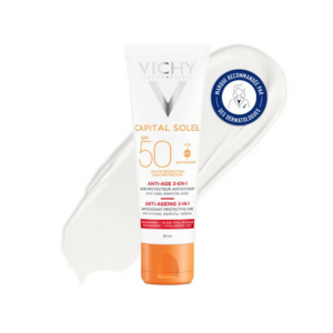 Vichy Capital Soleil Soin Anti-Âge Anti-Oxydant 3-en-1 SPF50 50 ml - Pharmacie Agnès Praden à Alès