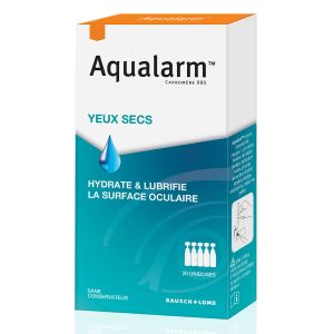 Bausch & Lomb Aqualarm Fluide Lubrifiant Hydratant De La Surface Oculaire 20 Unidoses - Pharmacie Agnès Praden à Alès