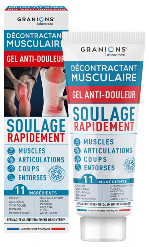Granions Décontractant Musculaire Gel Anti-Douleur 100 ml - Pharmacie Agnès Praden à Alès