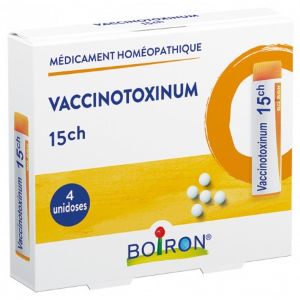 Boiron Vaccinotoxinum 15 CH pack de 4 doses homéopathiques - Pharmacie Agnès Praden à Alès