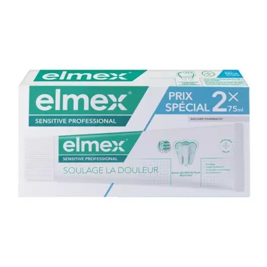 Elmex Sensitive Professional Dentifrice 2 x 75ml - Pharmacie Agnès Praden à Alès