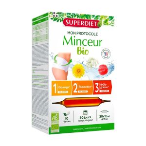 Superdiet Mon Protocole Minceur Bio 30 Ampoules - Pharmacie Agnès Praden à Alès