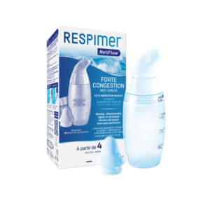 Respimer NetiFlow Kit d'Irrigation Nasale - 1 Dispositif + 6 sachets  - Pharmacie Agnès Praden à Alès