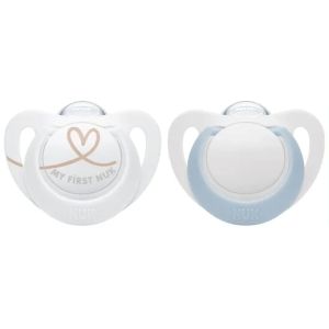 Nuk Lot de 2 Sucettes Starlight 0-2m Bleu - Pharmacie Agnès Praden à Alès