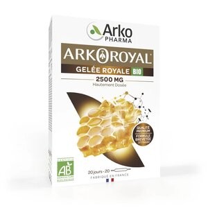 Arkopharma Arkoroyal Gelée Royale Bio 2500 mg 20 Ampoules de 10 ml - Pharmacie Agnès Praden à Alès