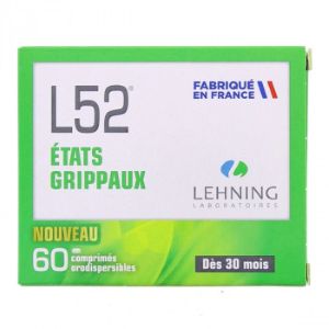 Lehning L 52 Etats Grippaux 60 Comprimés - Pharmacie Agnès Praden à Alès