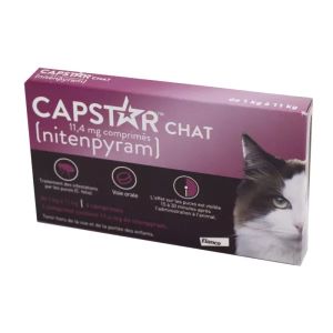 Elanco Capstar Chat 11.4mg 6 Comprimés  - Pharmacie Agnès Praden à Alès