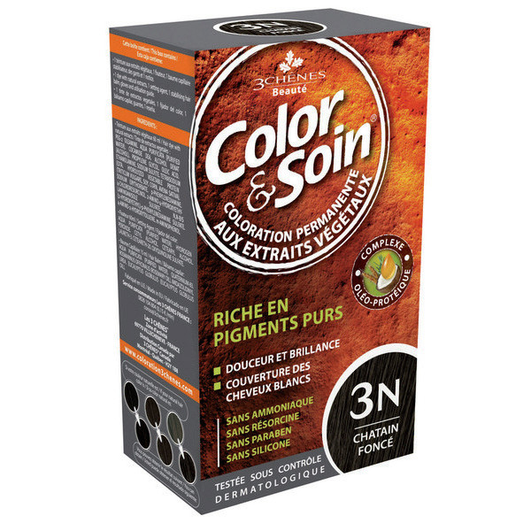 Les 3 Chênes Color & Soin 3N Marron Châtain Foncé 135ml - Pharmacie Agnès Praden à Alès