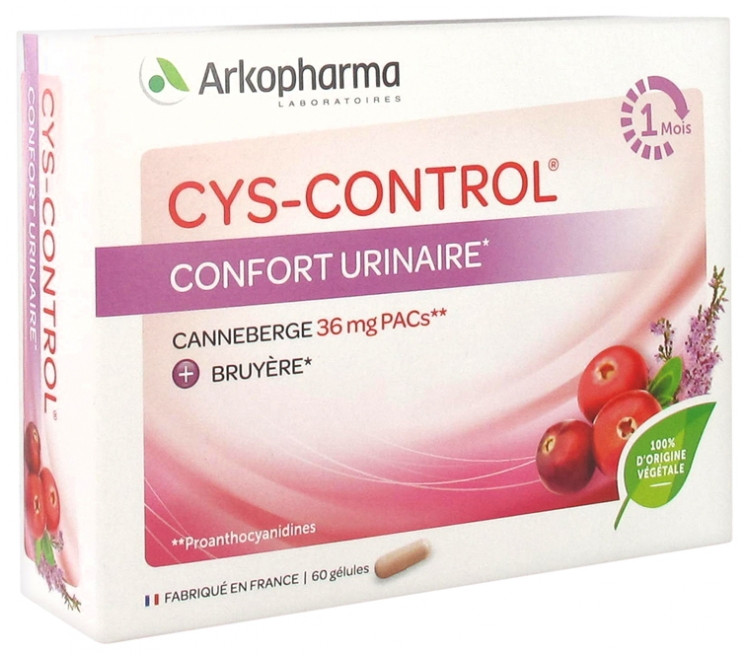 Cys-Control Confort Urinaire 60 Gélules - Pharmacie Agnès Praden à Alès