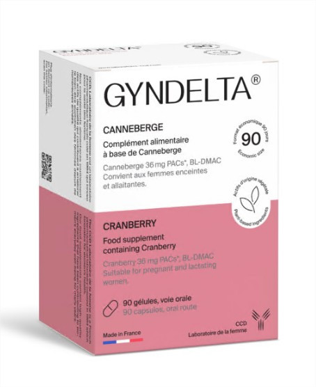 Gyndelta Canneberge 90 gélules - Pharmacie Agnès Praden à Alès