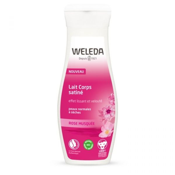 Weleda Rose Musquée Lait Satiné Bio 200ml - Pharmacie Agnès Praden à Alès