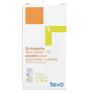 Teva Econazole 1% poudre 30g - Pharmacie Agnès Praden à Alès