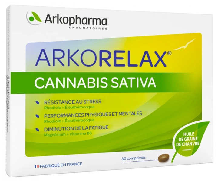 Arkorelax Cannabis Sativa 30 Comprimés - Pharmacie Agnès Praden à Alès