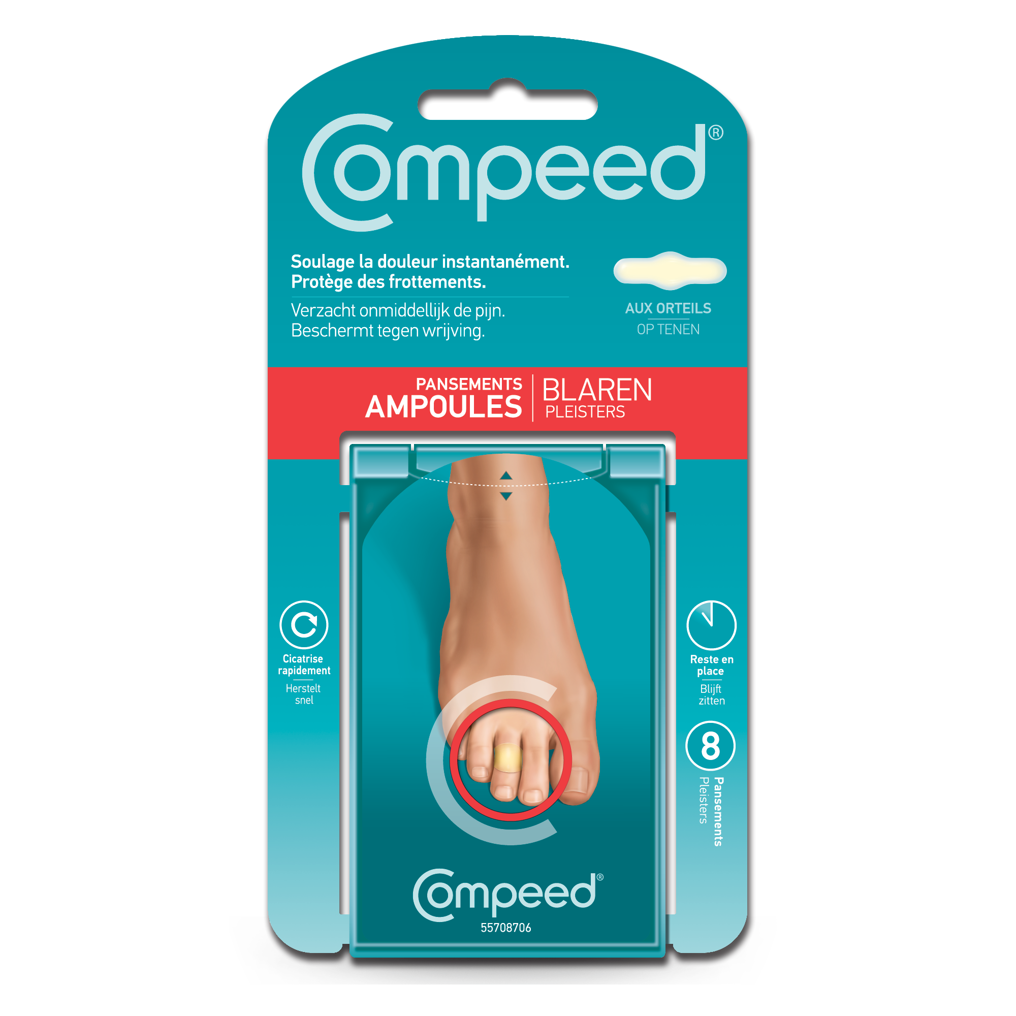 Compeed Pansements Ampoules aux Orteils x 8 - Pharmacie Agnès Praden à Alès