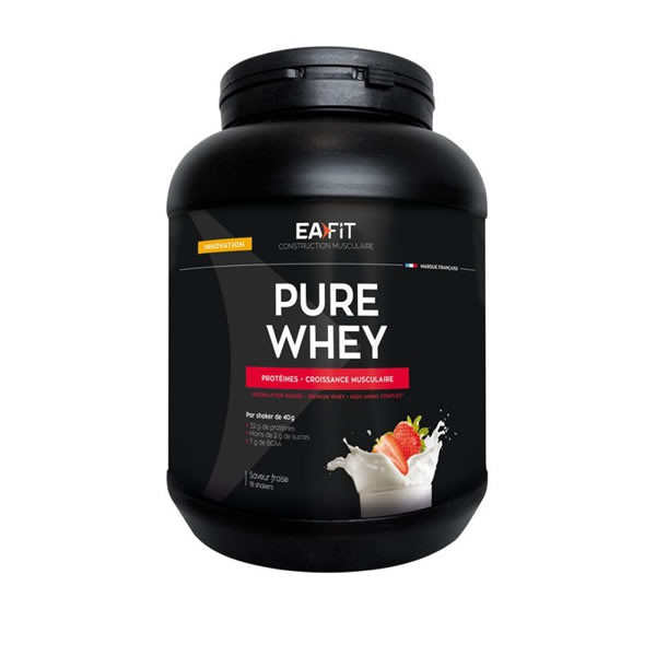 Eafit pure whey fraise 750g - Pharmacie Agnès Praden à Alès