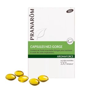 Pranarom Aromaforce Capsules Nez-Gorge- Bio 30 Capsules - Pharmacie Agnès Praden à Alès