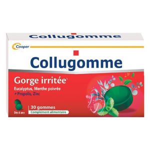 Cooper Collugomme Maux de Gorge 30 Gommes - Pharmacie Agnès Praden à Alès