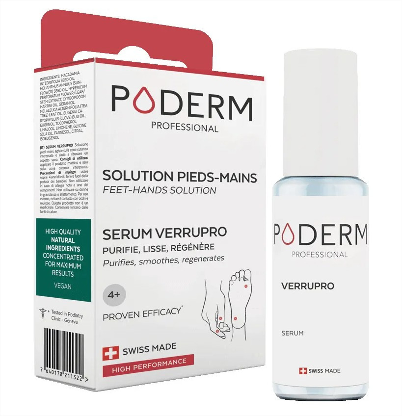 Poderm Verrupro Solution Pieds-Mains, 8ml - Pharmacie Agnès Praden à Alès