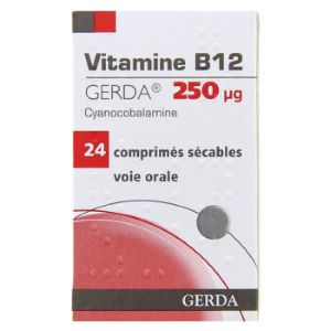 Gerda Vitamine B12 250 μg - 24 Comprimés - Pharmacie Agnès Praden à Alès