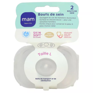 Mam Bout de Sein Silicone taille L x 2 - Pharmacie Agnès Praden à Alès