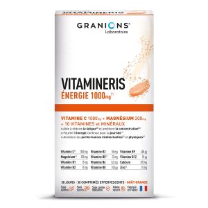 Laboratoire des Granions Vitamineris Energie 1000mg 30 Comprimés - Pharmacie Agnès Praden à Alès
