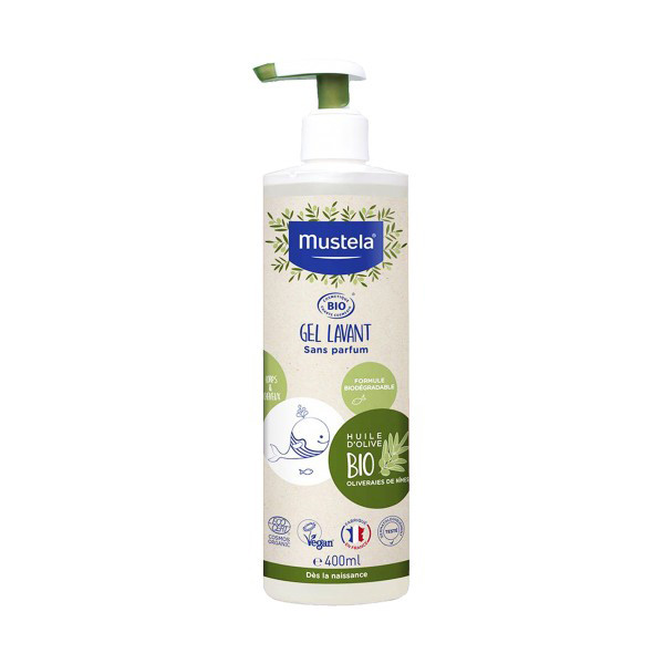 Mustela gel lavant certifié bio corps & cheveux 400ml - Pharmacie Agnès Praden à Alès