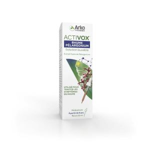 Arkopharma Activox Rhume Pélargonium Solution Buvable 30 ml - Pharmacie Agnès Praden à Alès