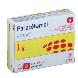 Arrow Paracétamol 1 g 8 Comprimés  - Pharmacie Agnès Praden à Alès