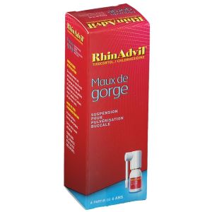 Gsk RhinAdvil Maux De Gorge Pulvérisation Buccale Dès 6 Ans 12 ml - Pharmacie Agnès Praden à Alès