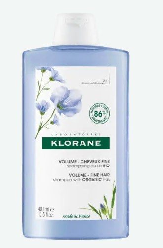 Klorane Shampoing Bio Lin Cheveux fins  400ml - Pharmacie Agnès Praden à Alès
