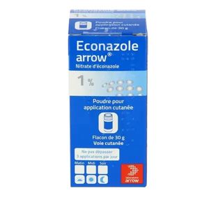 Arrow Econazole 1% Poudre Pour Application Cutanée Flacon 30g - Pharmacie Agnès Praden à Alès