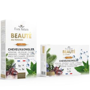 Flora Natura Complexe Beauté Femme Cheveux et Ongles 20 Ampoules de 15 ml - Pharmacie Agnès Praden à Alès