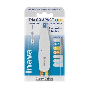 Inava Trio Compact Brossettes Interdentaires 0.8mm - 1mm- 1.2mm - Pharmacie Agnès Praden à Alès
