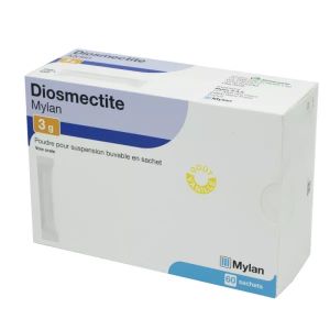 Mylan Diosmectite 3g Poudre pour Suspension Buvable - 60 sachets - Pharmacie Agnès Praden à Alès