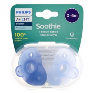 Avent Soothie 2 Sucettes Orthodontiques 0-6 Mois Boy  - Pharmacie Agnès Praden à Alès