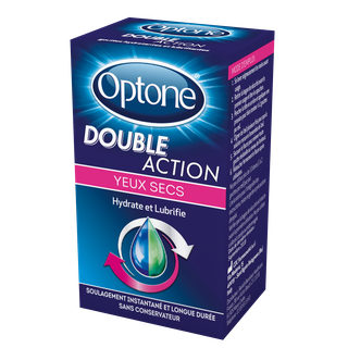 Optone Double Action Yeux Secs 10 ml - Pharmacie Agnès Praden à Alès
