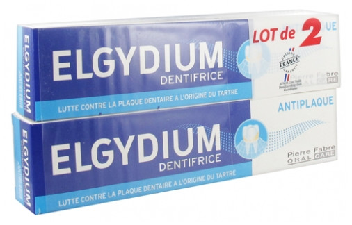 Elgydium Dentifrice Anti Plaque Lot de 2 x 75 ml - Pharmacie Agnès Praden à Alès