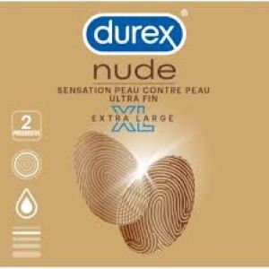Durex Nude Extra Large XL 2 Préservatifs - Pharmacie Agnès Praden à Alès