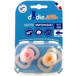 Dodie Sucettes Anatomiques Naissance 0-2 Mois Lot de 2 - Pharmacie Agnès Praden à Alès