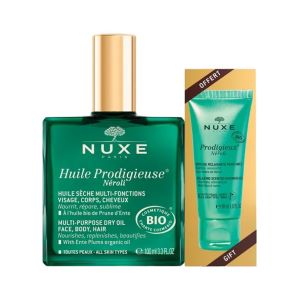 Nuxe Huile Prodigieuse Néroli Bio 100 ml + Gel Douche Prodigieux Néroli Relaxante Parfumée 30 ml Offert - Pharmacie Agnès Praden à Alès