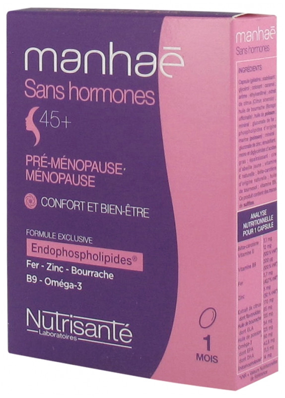 Manhaé Sans Hormones Ménopause 30 Capsules - Pharmacie Agnès Praden à Alès