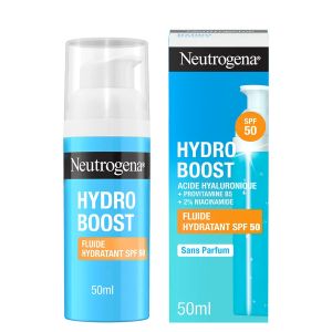 Neutrogena Hydro Boost Fluide Hydratant avec Acide Hyaluronique B5 et Niacinamide SPF 50 50ml - Pharmacie Agnès Praden à Alès