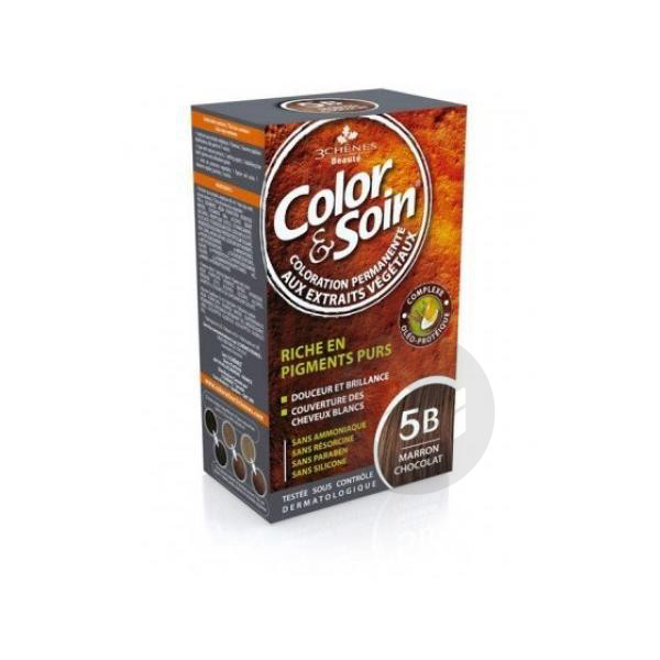 Les 3 Chênes Color & Soin 5B Marron Chocolat 135ml - Pharmacie Agnès Praden à Alès
