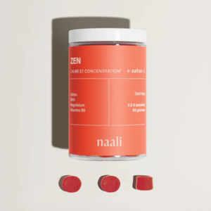 Naali Zen Calme et Concentration 90 Gommes au safran  - Pharmacie Agnès Praden à Alès