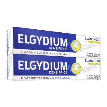 Elgydium Dentifrice Blancheur Citron Lot de 2 x 75 ml - Pharmacie Agnès Praden à Alès