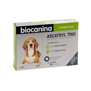 Biocanina Ascatryl Trio Chien 4 Comprimés - Pharmacie Agnès Praden à Alès
