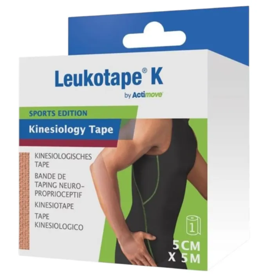 LEUKOTAPE K - Bande de Taping Neuro-Proprioceptif - Chair - 5cm par 5m, 1 Unité - Pharmacie Agnès Praden à Alès