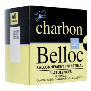 Urgo Charbon de Belloc 125mg 60 Capsules - Pharmacie Agnès Praden à Alès