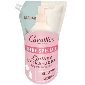 Rogé Cavaillès Soin Lavant Intime Extra-doux 250ml + Eco-Recharge 500ml - Pharmacie Agnès Praden à Alès